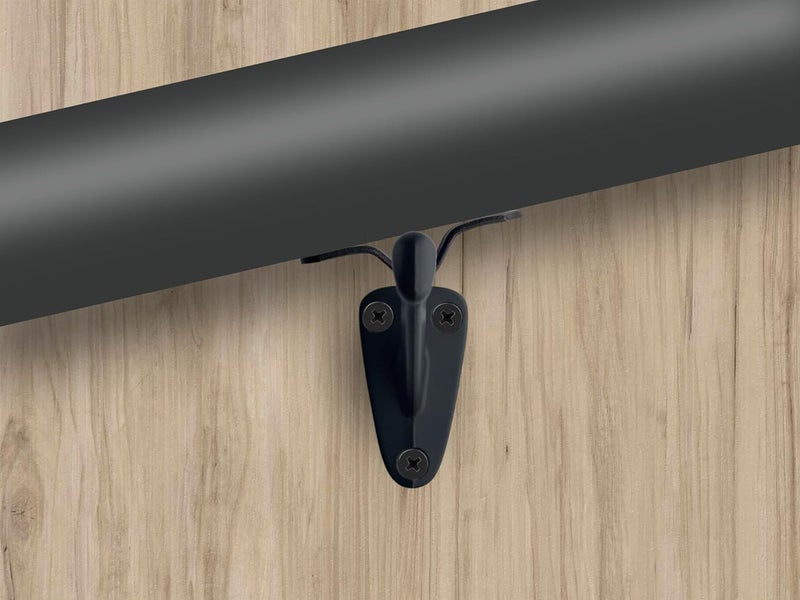 QCAA Heavy Duty Handrail Stair Brackets, Zinc Die Cast, Matte Black, 6 Pack, Made in Taiwan - Image 3